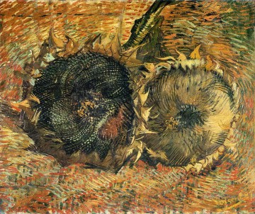Naturaleza muerta con dos girasoles 2 Vincent van Gogh Pinturas al óleo
